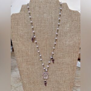 Rose Quartz and Amethyst Necklace